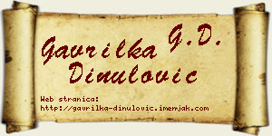 Gavrilka Dinulović vizit kartica